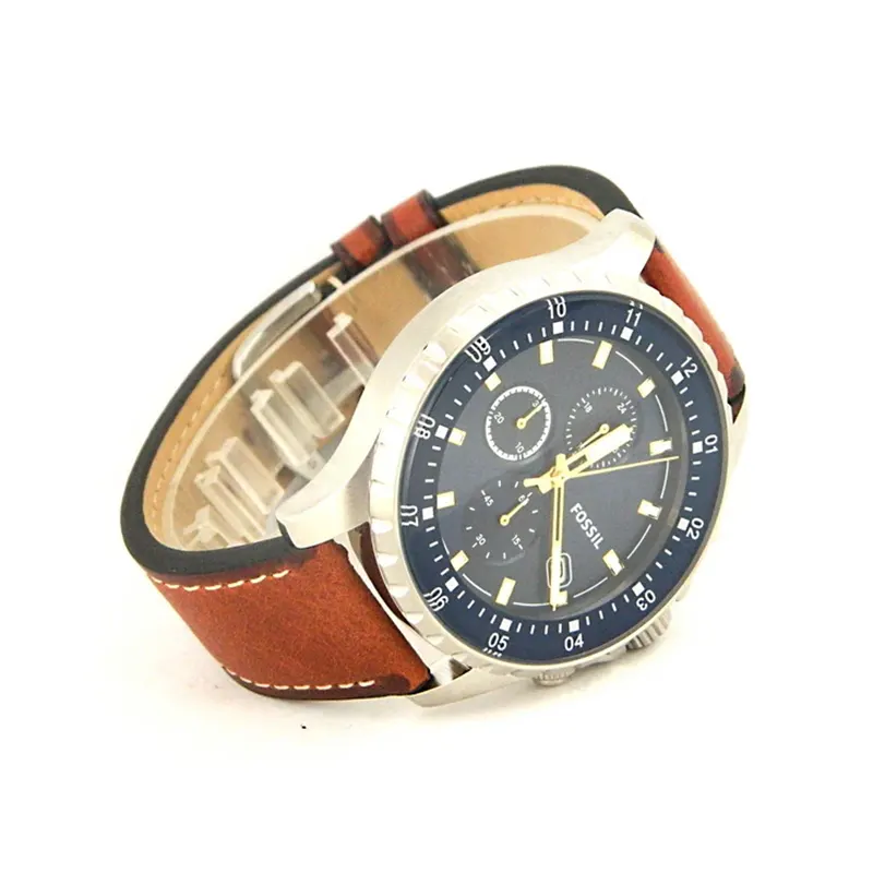 Fossil Dillinger Chronograph Leather Men’s Watch- FS5675